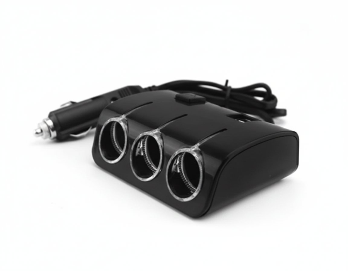 PREXIM Roztrojka zásuvky zapaľovača + 2 USB 12/24 V