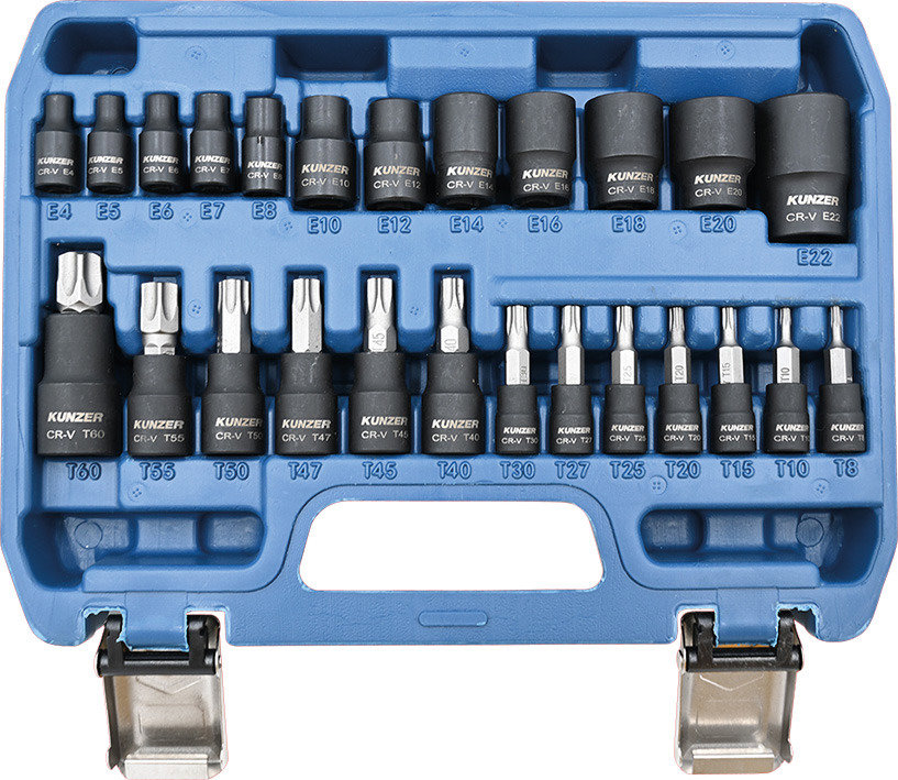 KUNZER sada bitov „TX-profil“ s pohonom 1/2", 3/8", 1/4"