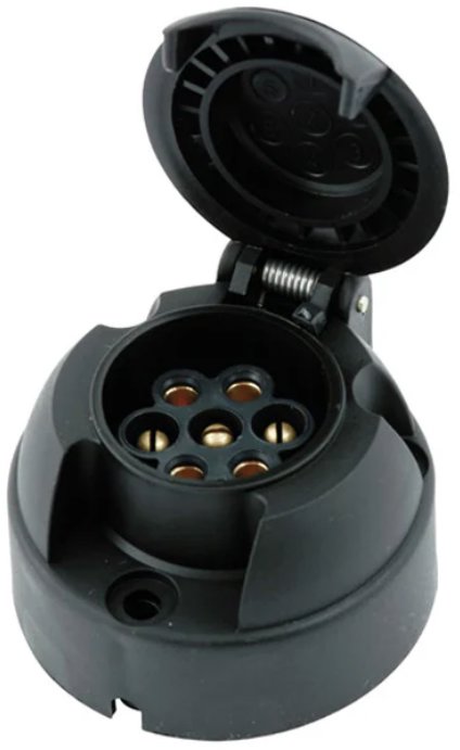 PREXIM Zásuvka 7 pin 12/24 V plast
