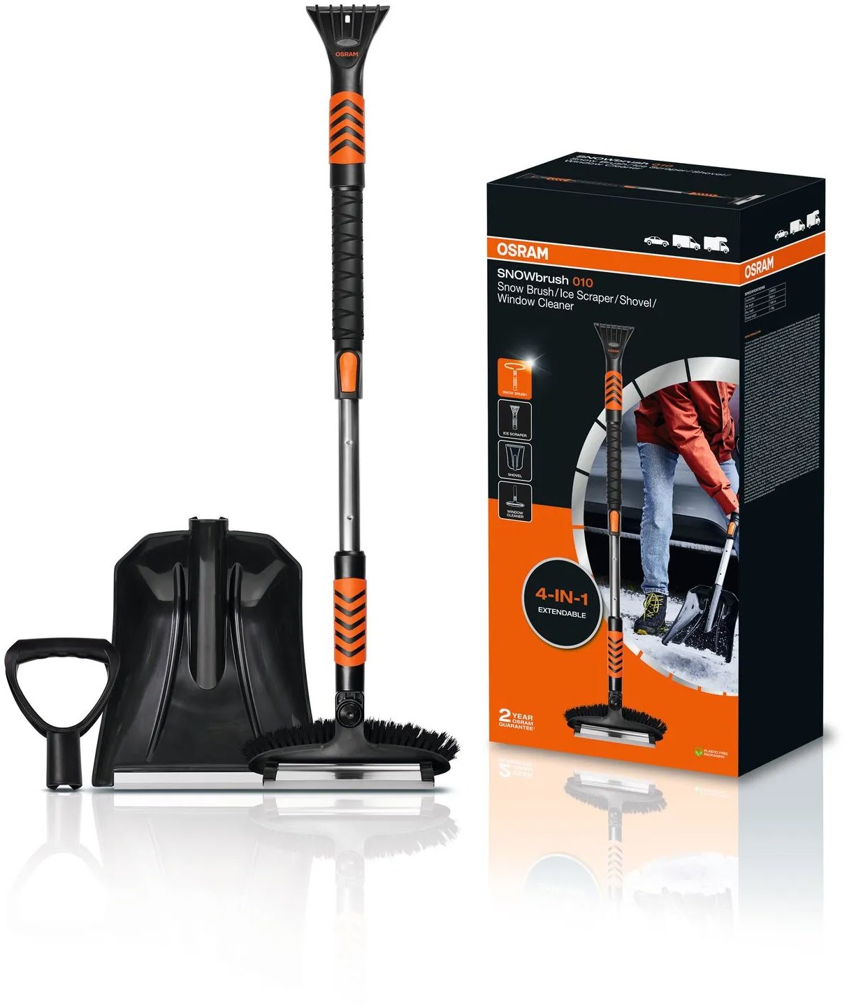 OSRAM Snow brush 4 v 1 nástroj na odpratávanie snehu z auta