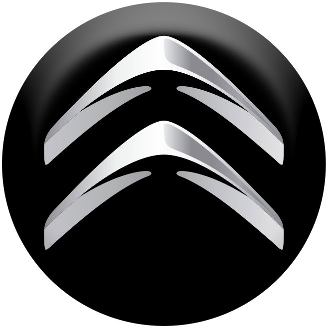 Panacea Živicové samolepky stredy kolies Citroen – chrómové fólie – 4 ks