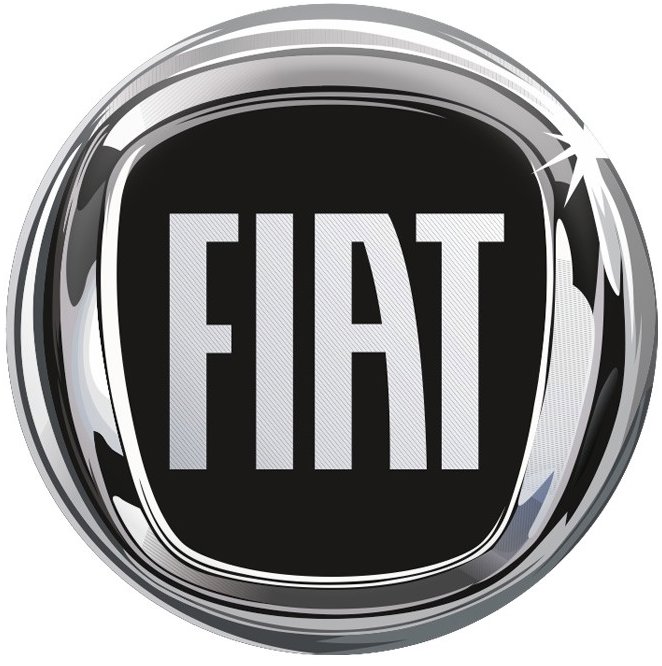 Panacea Živicové samolepky stredy kolies Fiat – chrómová fólia – 4 ks