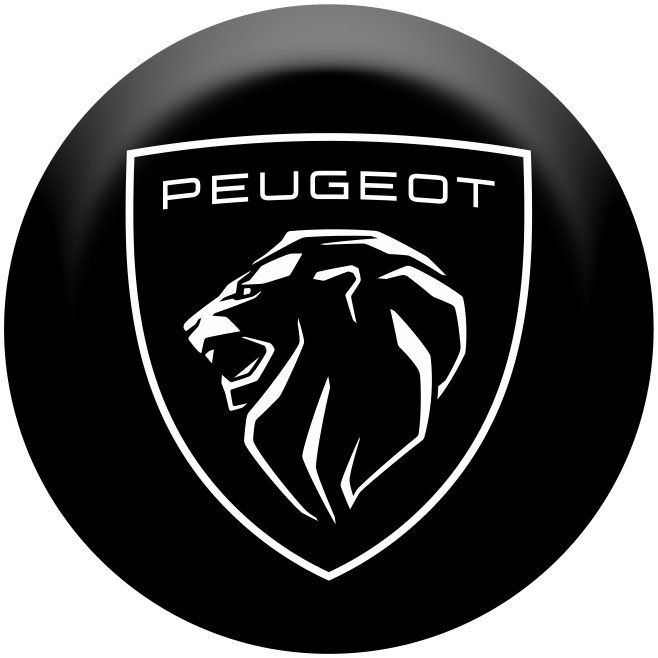 Panacea Živicové samolepky stredy kolies Peugeot čierna – 4 ks