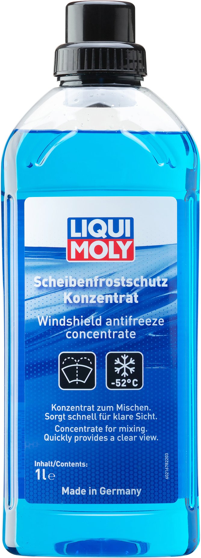 LIQUI MOLY Nemrznúca kvapalina do ostrekovača skiel – koncentrát do -52 °C, 1 l