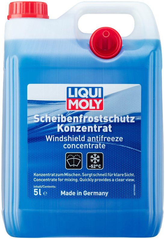 LIQUI MOLY Nemrznúca kvapalina do ostrekovača skiel – koncentrát do -52 °C, 5 l