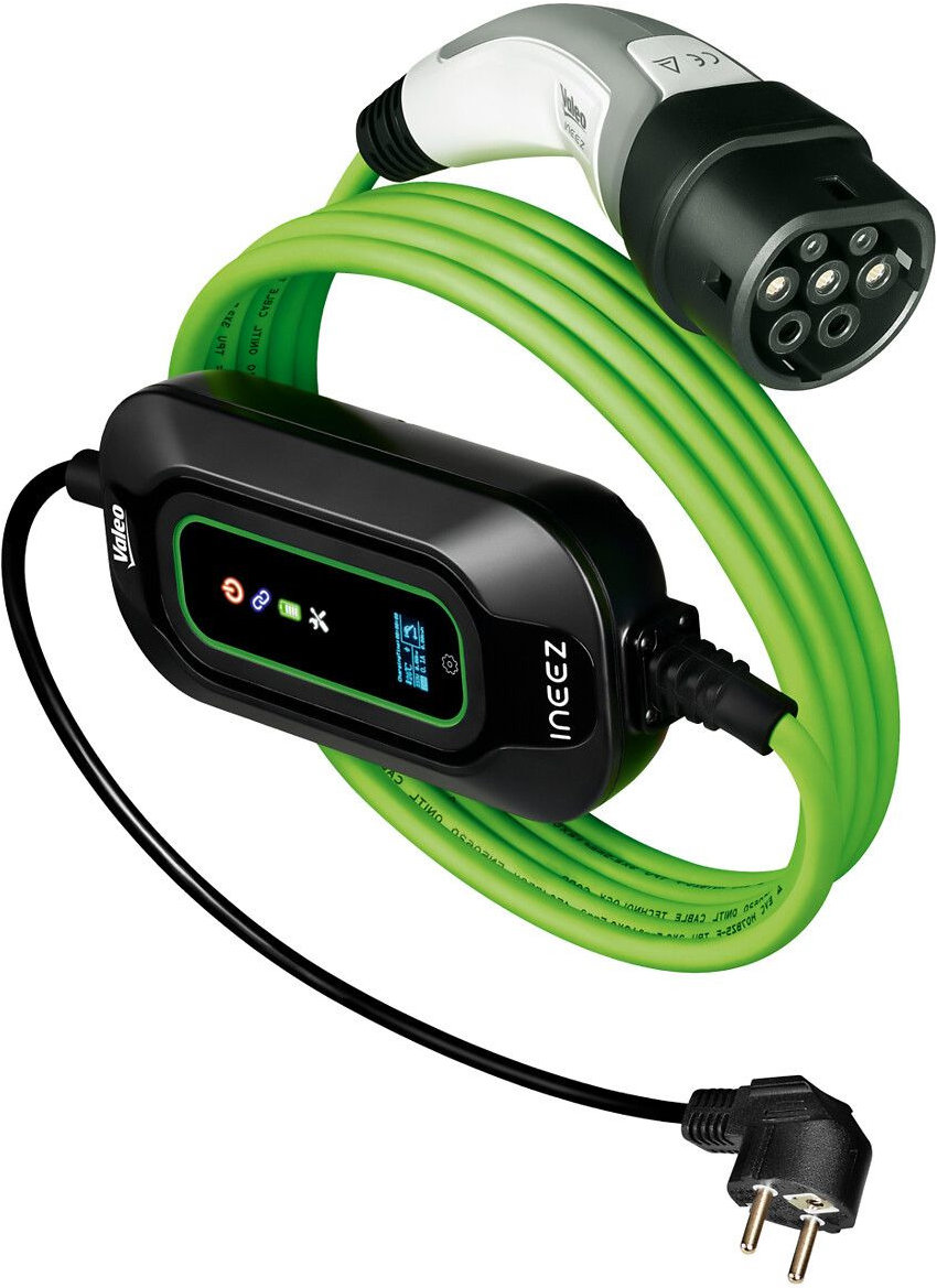 VALEO mobilná nabíjačka pre EV, 230 V, 3,7 kW, zásuvka Typ 2, dĺžka 7,5 m