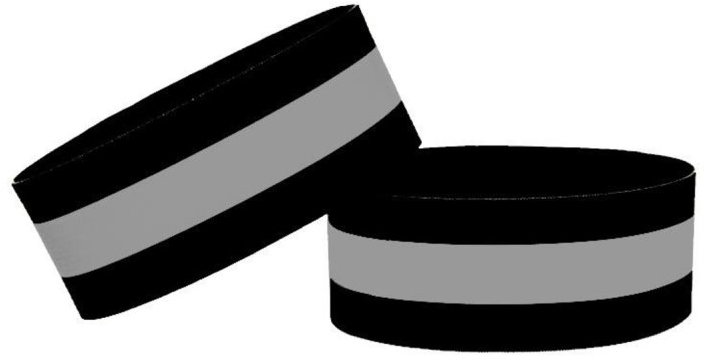 Take it shop Bezpečnostné reflexné pásky na suchý zips, čierne