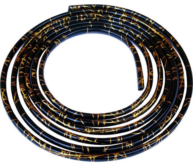 PREXIM ozdobná nasúvacia lišta, 3 m, 8 × 6 mm, čierno-zlatá