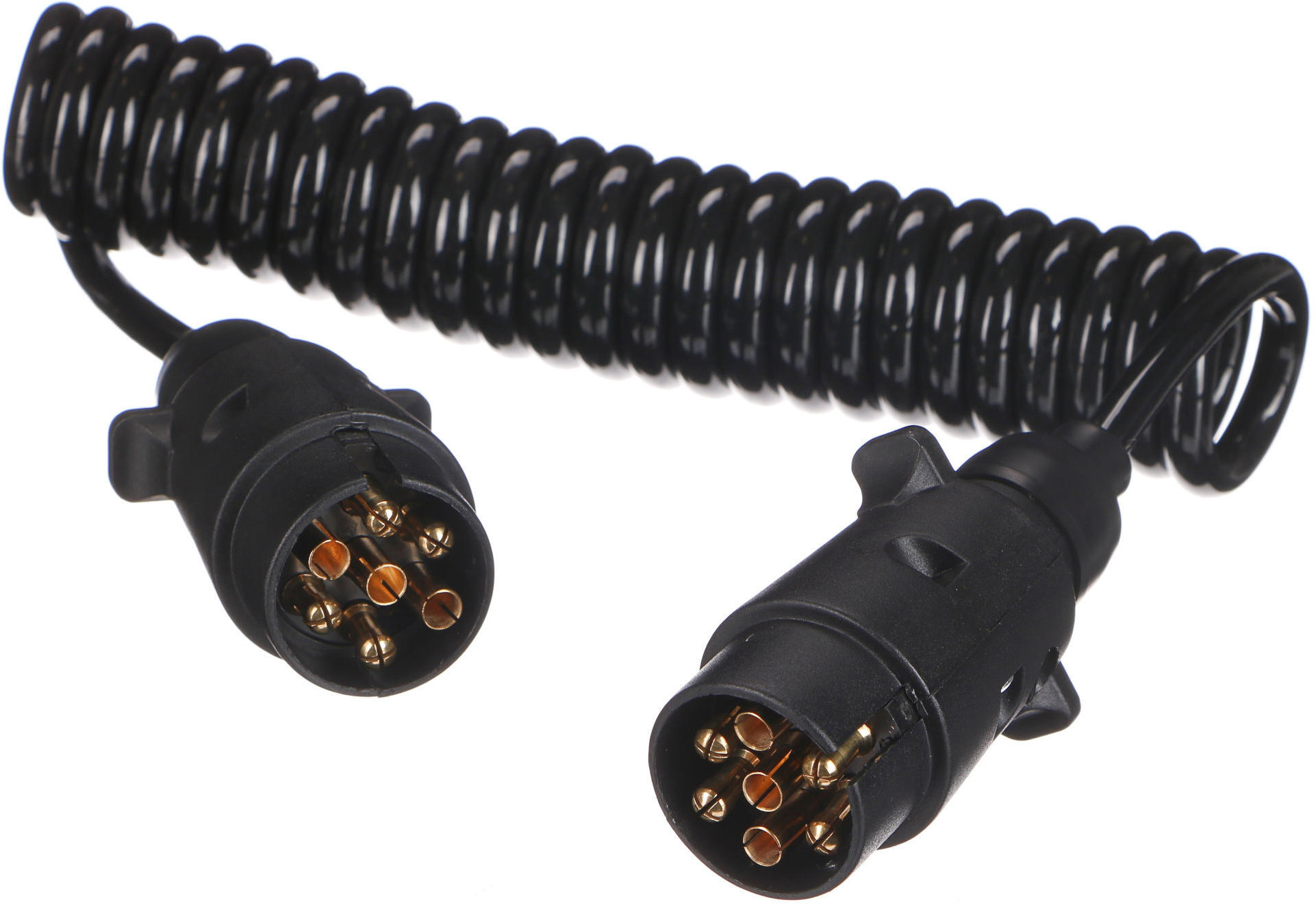 SIXTOL Trailer Cable 3, prepojovací špirálový kábel zástrčky ťažného zariadenia, 7 – 7-pin, 3 m