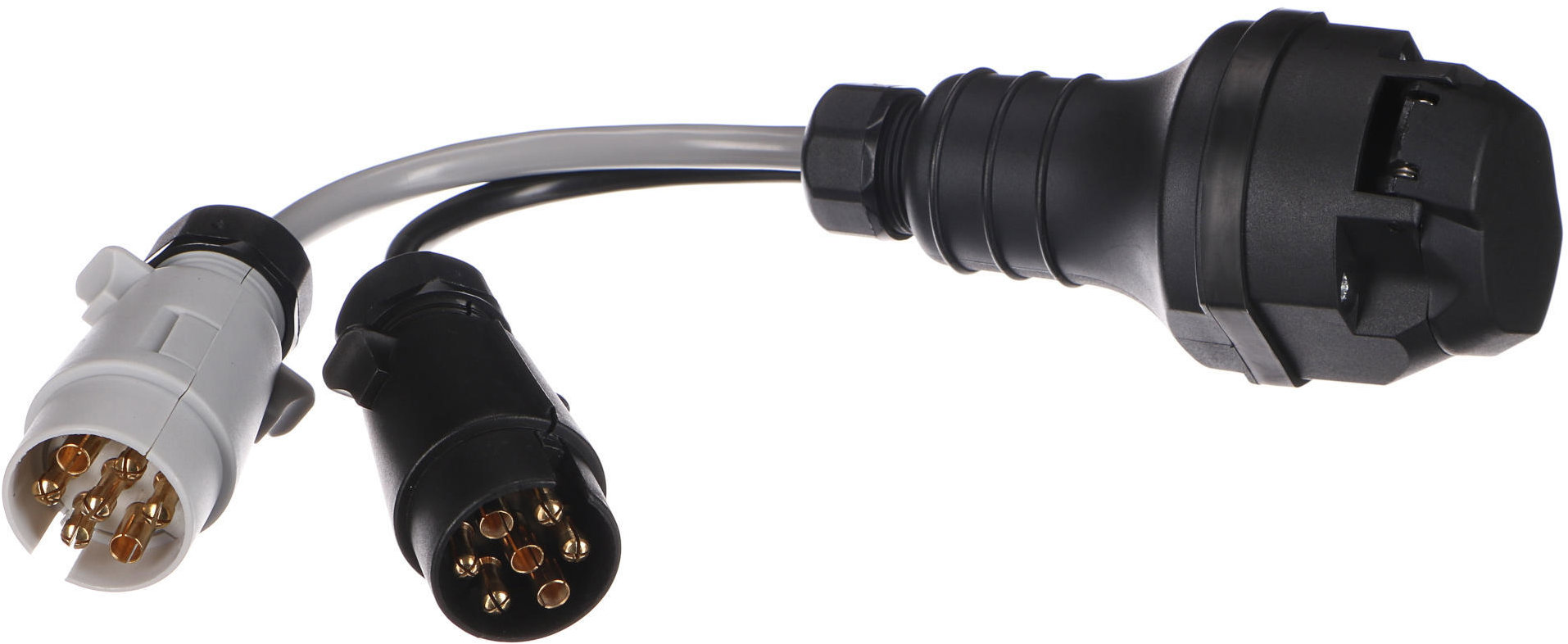 SIXTOL Trailer Cable 5, káblová redukcia zásuvky ťažného zariadenia, z 13-pin na 7-pin N+S, 35 cm