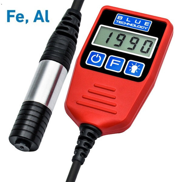 BLUE TECHNOLOGY merač hrúbky laku (oceľ, hliník), rozsah 0 – 5000 µm, rozlíšenie od 1 µm