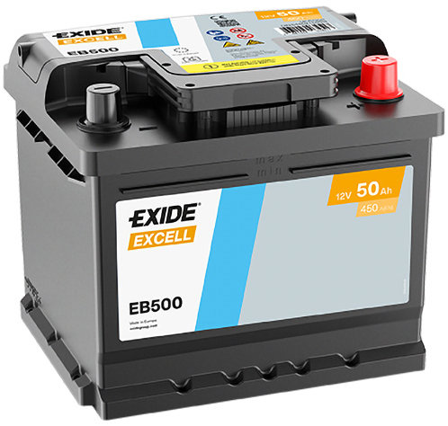 EXIDE Excell 50 Ah, 12 V, EB500