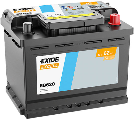 EXIDE Excell 62 Ah, 12 V, EB620