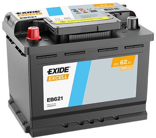EXIDE Excell 62 Ah, 12 V, EB621