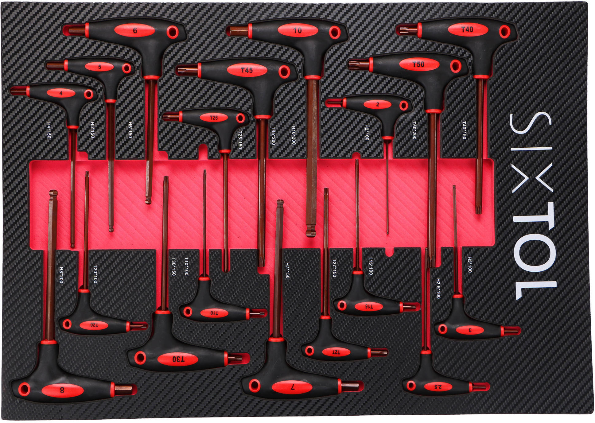SIXTOL Modul s náradím do dielenského vozíka Mechanic Tool Tray 5, 18 ks