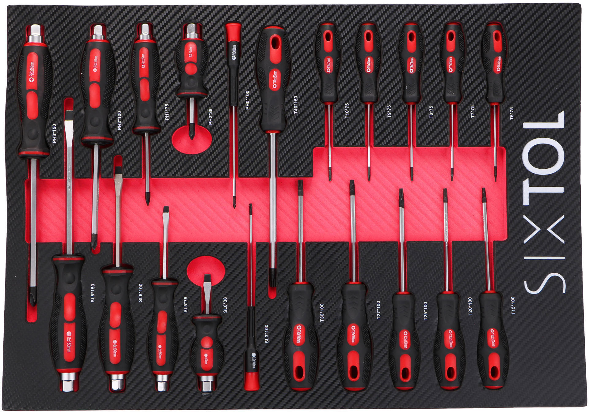 SIXTOL Modul s náradím do dielenského vozíka Mechanic Tool Tray 8, 21 ks