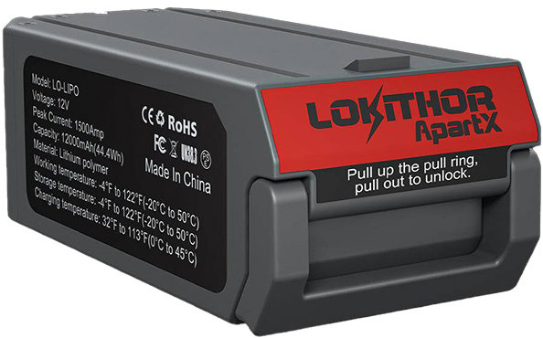 LOKITHOR Batéria pre ApartX LO-LIPO, 12 V, 1500 A, 44,4 Wh