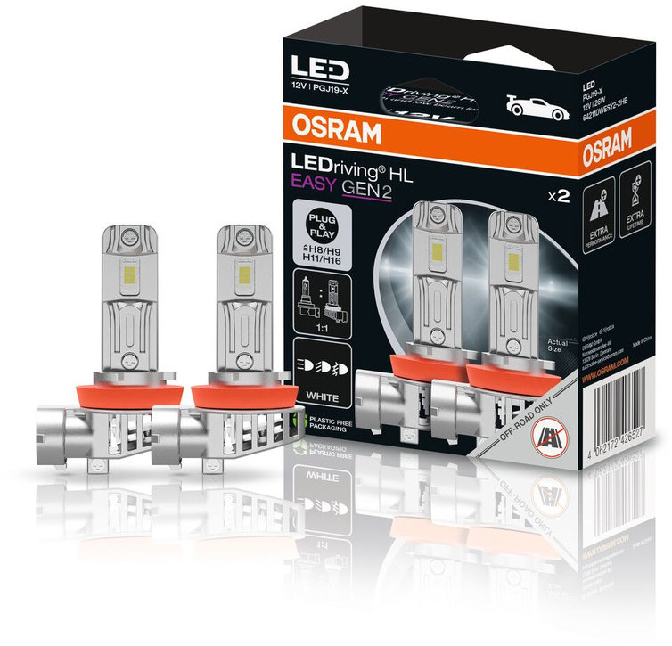 OSRAM žiarovka LEDriving HL EASY GEN 2, H8/H9/H11/H16, 6500 K, 2 ks