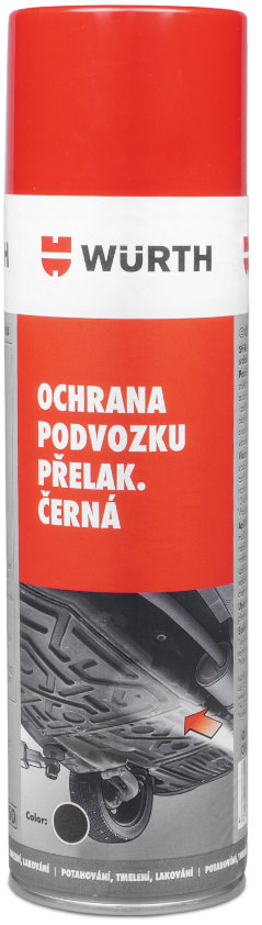 Wurth Ochrana a tesnenie podvozku proti štrku – sprej čierny 500 ml