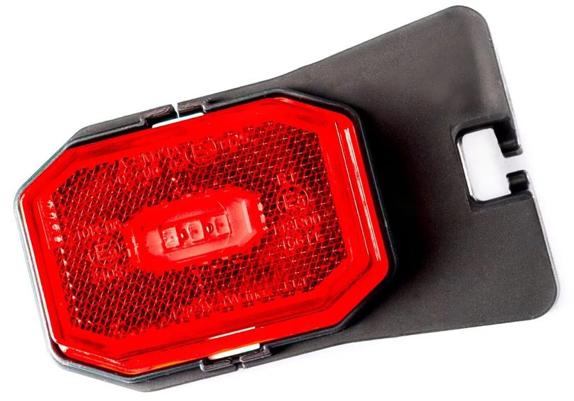 ACI pozičné svetlo LED obdĺžnikové červené 100 × 63 mm s odrazkou, s držiakom, kábel 0,5 m