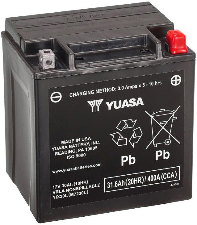 YUASA YIX30L, 12 V, 31.6 Ah, 400 A, GEL