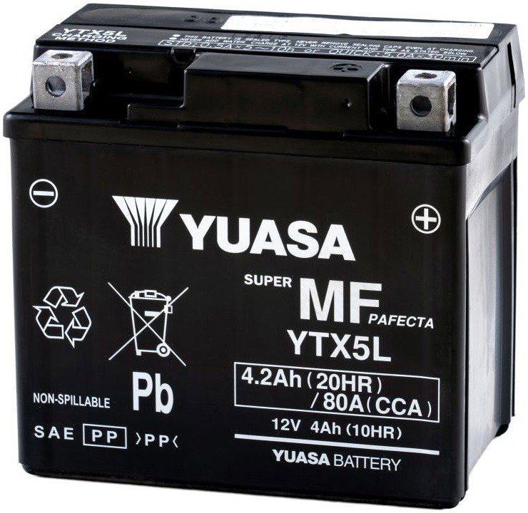 YUASA YTX5L, 12 V, 4.2 Ah, 80 A, GEL