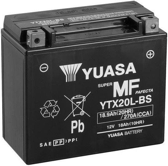 YUASA YTX20L, 12 V, 18.9 Ah, 270 A, GEL