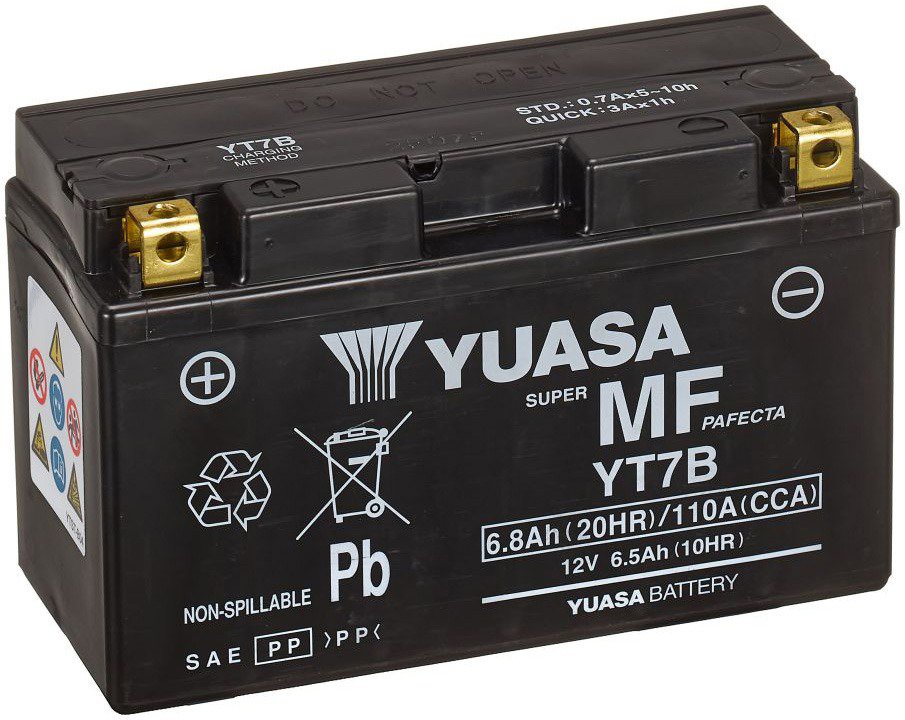 YUASA YT7B, 12 V, 6.8 Ah, 110 A, GEL
