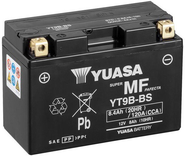 YUASA YT9B, 12 V, 8.4 Ah, 120 A, GEL