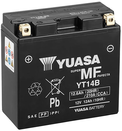 YUASA YT14B, 12V, 12Ah, 210A