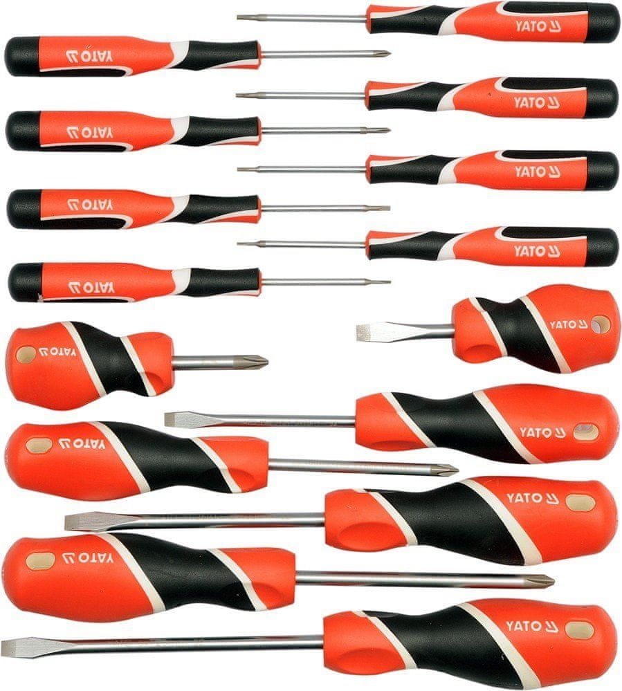 YATO Skrutkovače magnetické S2 v sade YT-25981