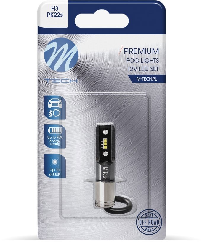 M-Tech PREMIUM H3 6 LED 3 W biele 1 ks