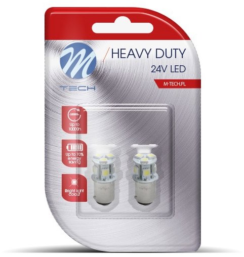 M-Tech HEAVY DUTY BAY15d 8 LED biele 2 ks