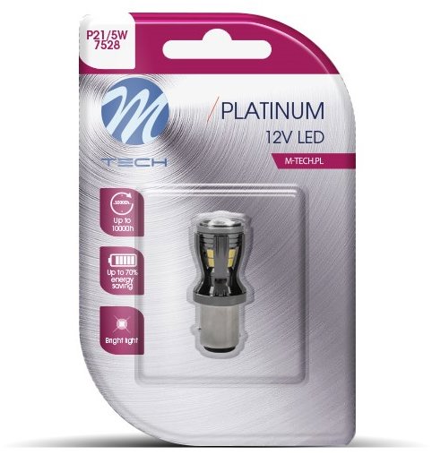 M-Tech BAY15d P21/5W 12 – 24 V 14 LED biele 1 ks