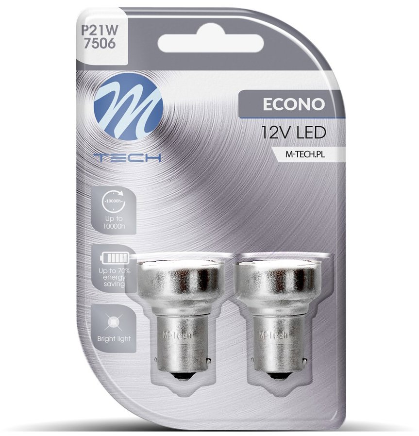 M-Tech BA15s R5W 12 V 19 LED biela 2 ks