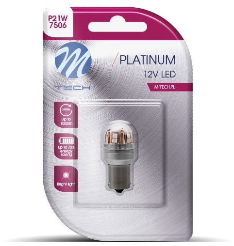 M-Tech BA15s P21/5W 12 – 24 V 15 LED červené 1 ks