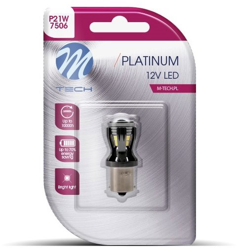 M-Tech BA15s P21/5W 12 – 24 V 14 LED biele 1 ks