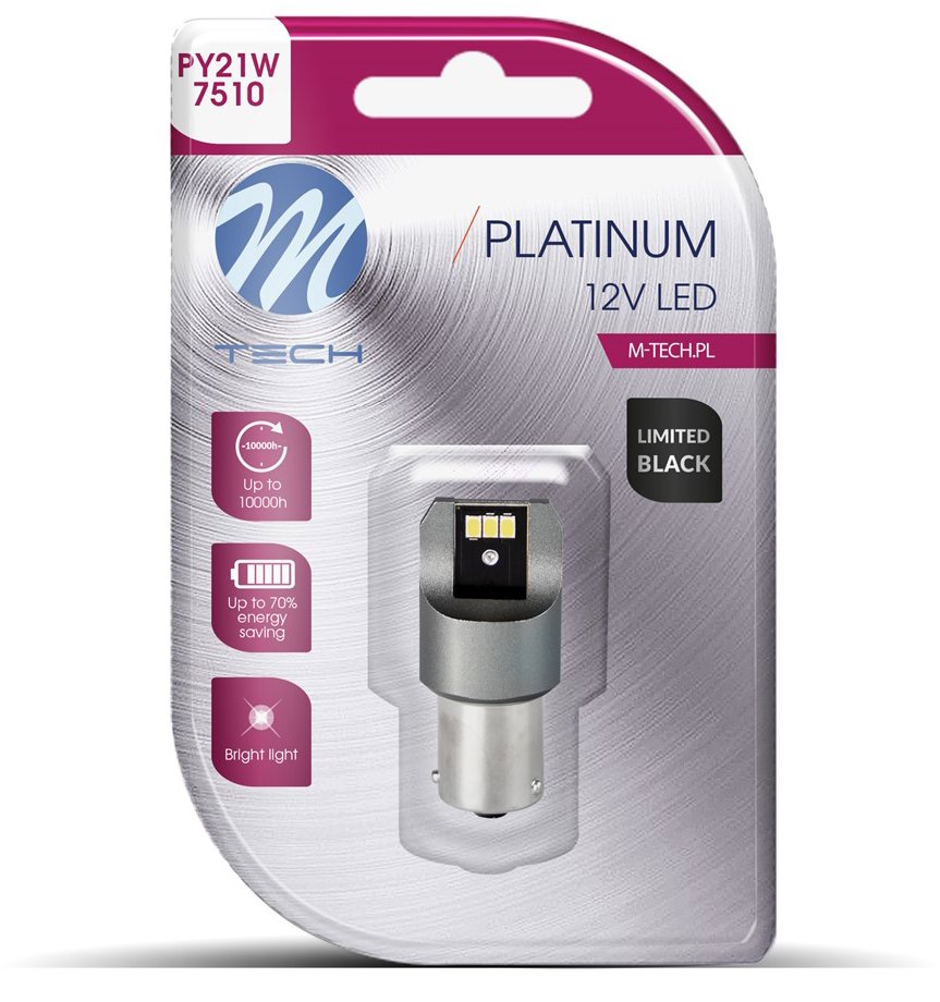 M-Tech PY21W BA15s 6 LED oranžové 1 ks