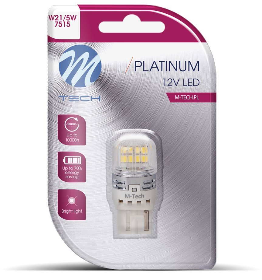 M-Tech W21/5W W3x16q 16 LED biele 1 ks