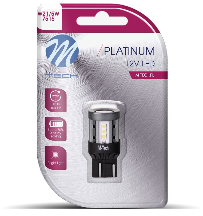 M-Tech CANBUS W21/5W W3x16q 15 LED biele 1 ks