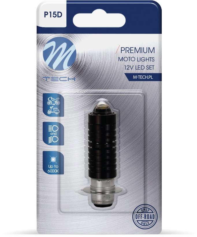 M-Tech P15d-25-1 3570SMD 12 V/24 V biele