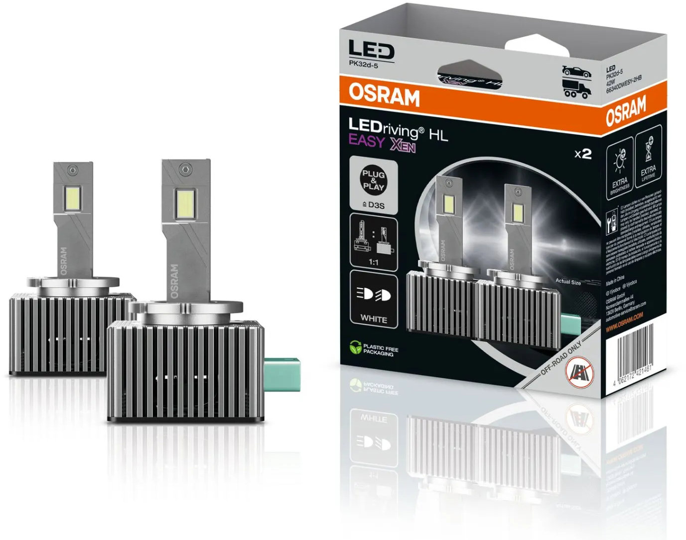 OSRAM HL EASY XEN LED náhrady za xenónové výbojky, pätica D3S, 2 ks