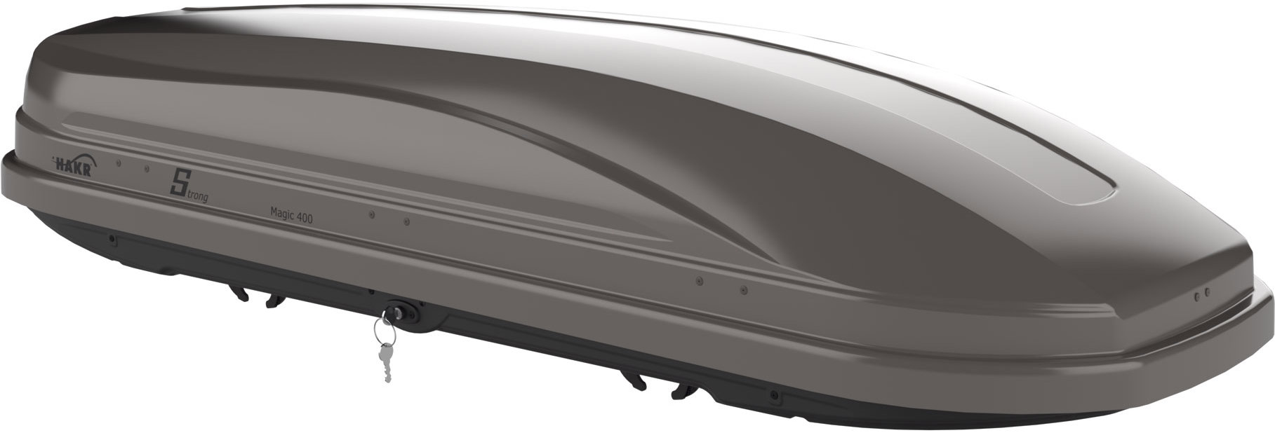 Haker Magic 400 Strong – objem 400 l, obojstranné otváranie, strieborný metalický perleťový