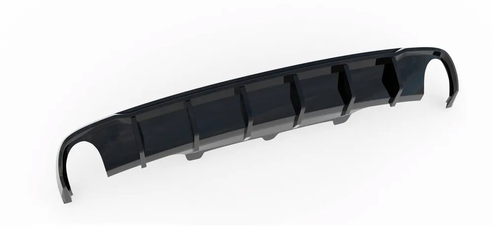 Vložka zadného nárazníka pre Audi A6 C7, čierny lesklý plast ABS, Avant