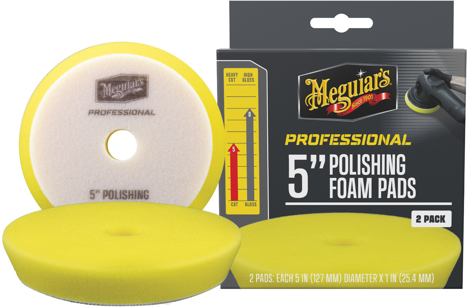 Meguiar's Professional Polishing Foam Pad – penové leštiace kotúče, priemer 5", 2 kusy