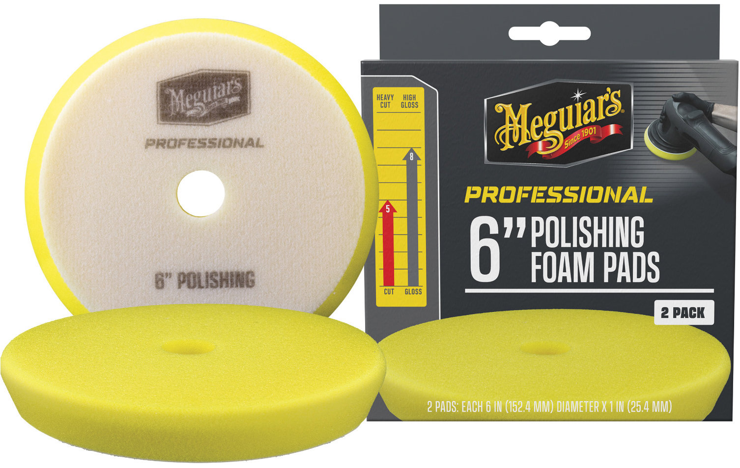 Meguiar's Professional Polishing Foam Pad – penové leštiace kotúče, priemer 6