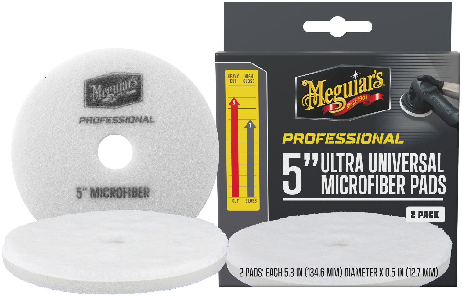 Meguiar's Professional Microfiber Pad – mikrovláknové leštiace kotúče, priemer 5", 2 kusy