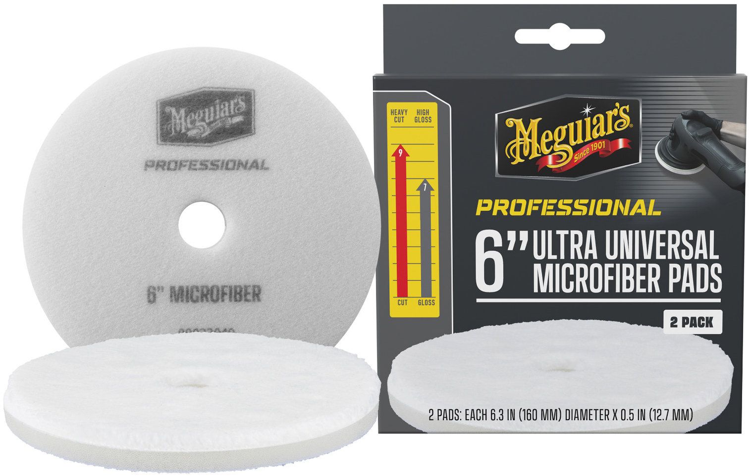 Meguiar's Professional Microfiber Pad – mikrovláknové leštiace kotúče, priemer 6", 2 kusy