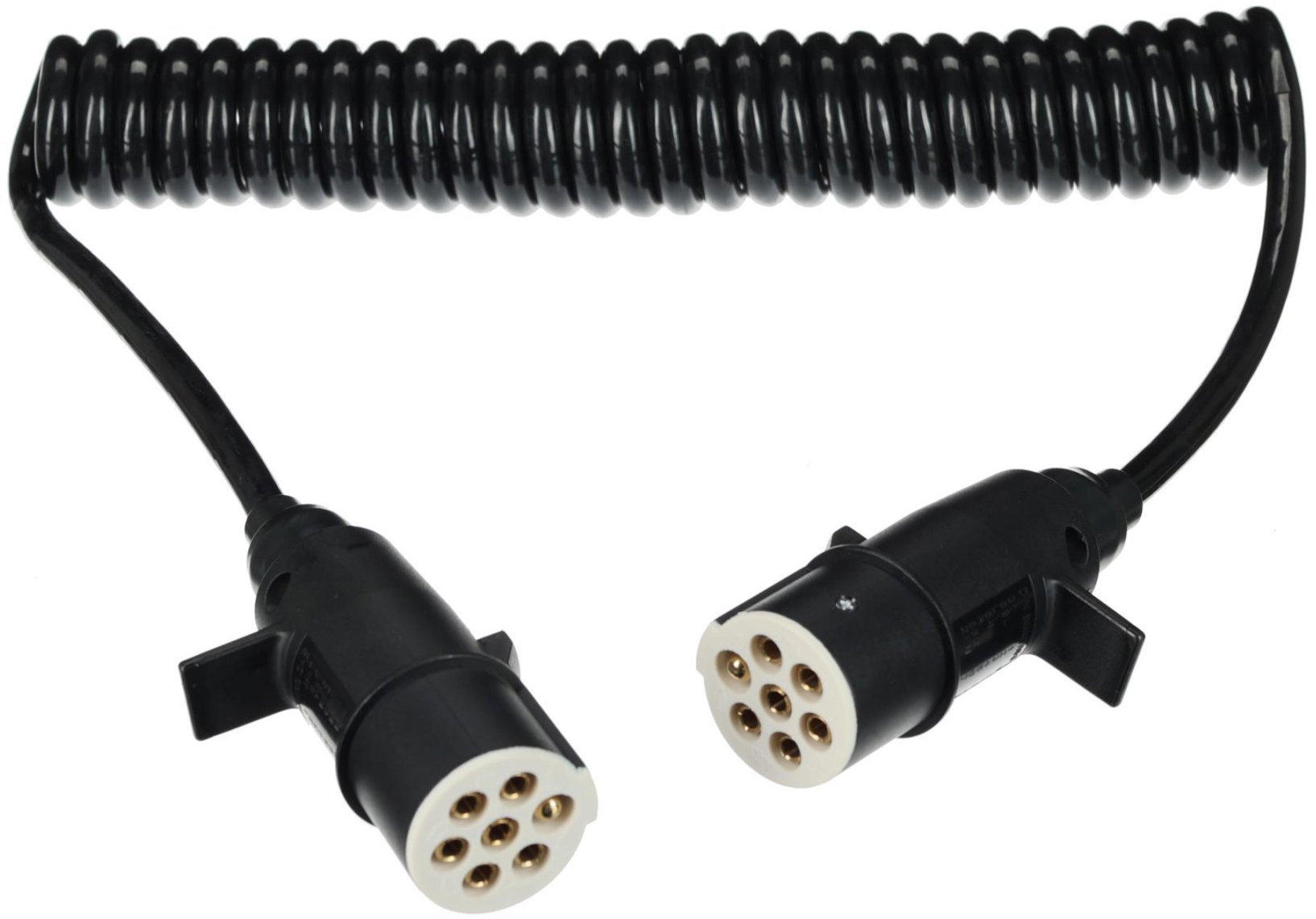 SIXTOL Trailer Cable 10 Prepojovací špirálový kábel 7-pin typ S, plastová zástrčka, 24 V, 3,5 m