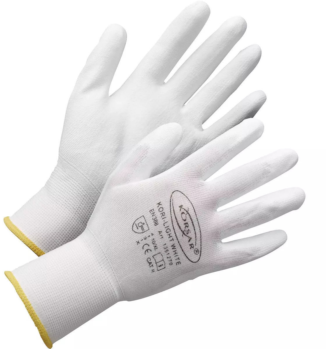 Korsar Pracovné rukavice Kori-Light biele nylon, 12 párov, veľkosť 9